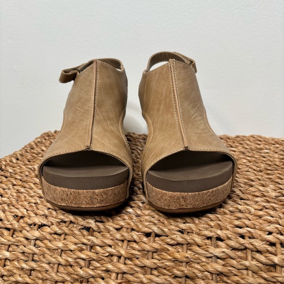 Boutique by Corkys - Carley Wedge Sandal Shoes Tan Open Toe Womens 8 - Picture 6 of 13